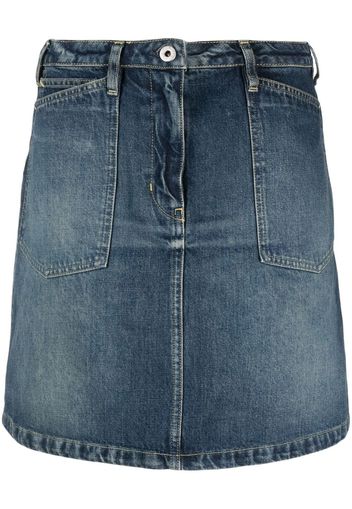 Kenzo A-line denim miniskirt - Blu