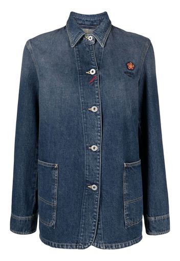 Kenzo pouch-pocket denim shirt jacket - Blu