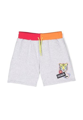 Kenzo Kids graphic-print track shorts - Grigio