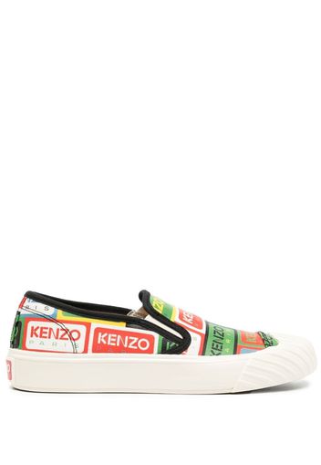 Kenzo logo-print slip-on sneakers - Multicolore