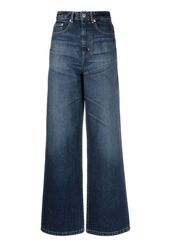 Kenzo high-waisted straight-leg jeans - Blu