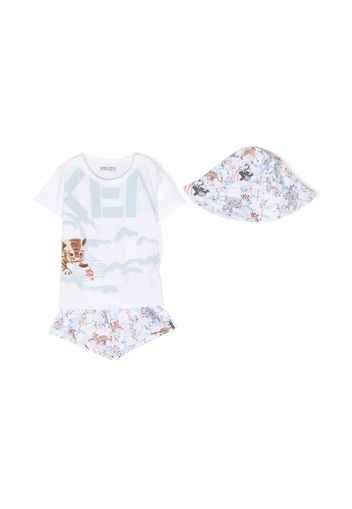 Kenzo Kids graphic-print tracksuit set - Bianco