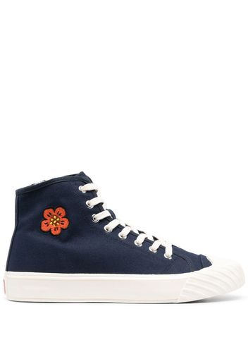 Kenzo floral-patch high-top sneakers - Blu