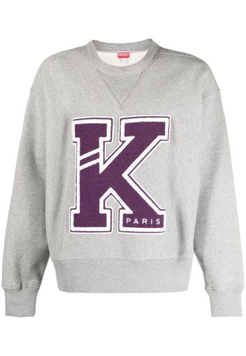 Kenzo logo-patch detail sweatshirt - Grigio