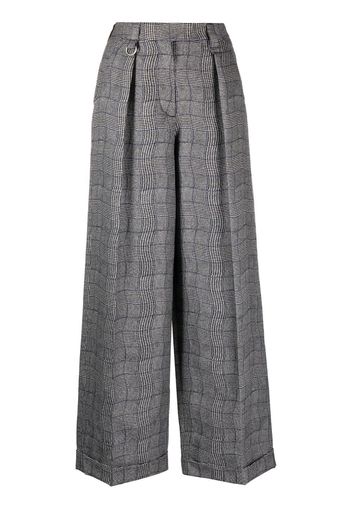 Kenzo Wavy Check wide-leg tailored trousers - Nero