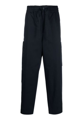 Kenzo logo-patch wide-leg trousers - Blu