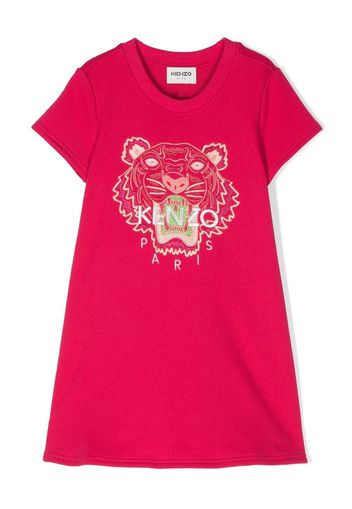 Kenzo Kids embroidered-logo dress - Rosa