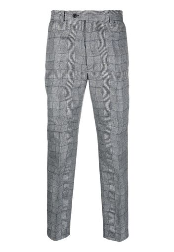 Kenzo wavy checkered pattern trousers - Grigio