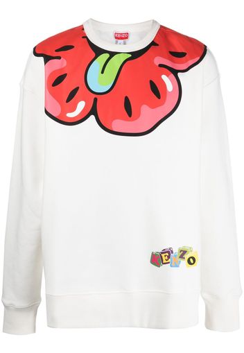 Kenzo Boke flower graphic-print sweatshirt - Bianco