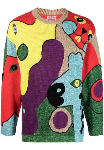 Kenzo multicolour knitted jumper - Rosso