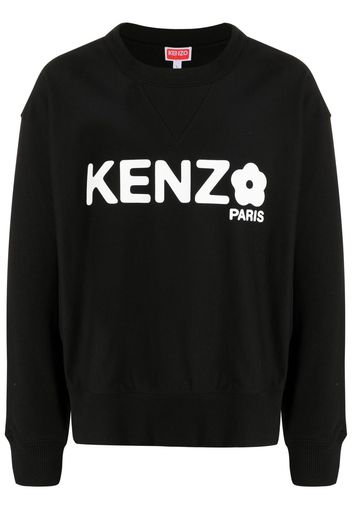 Kenzo logo-print crew-neck sweatshirt - Nero