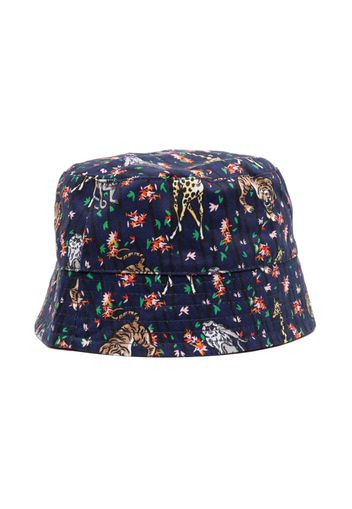 Kenzo Kids animal-print bucket hat - Blu