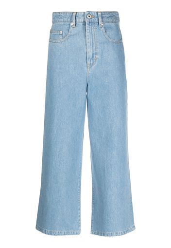 Kenzo Sumire cropped wide-leg jeans - Blu
