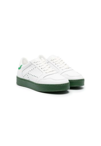 Kenzo Kids low-top lace-up sneakers - Bianco