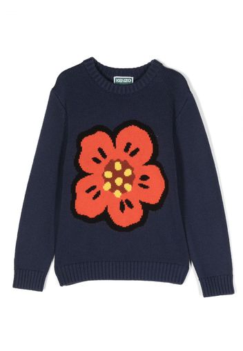 Kenzo Kids Felpa con intarsio - Blu