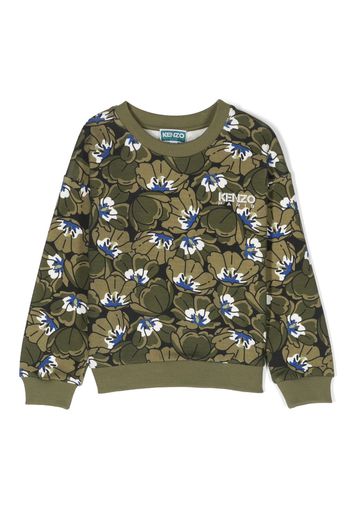 Kenzo Kids Felpa a fiori - Verde