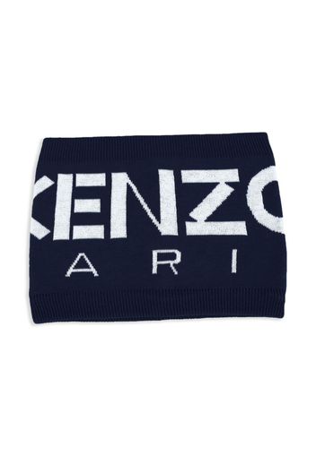 Kenzo Kids Sciarpa con logo - Blu