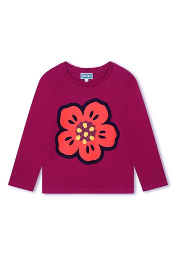 Kenzo Kids Boke Flower round-neck T-shirt - Viola