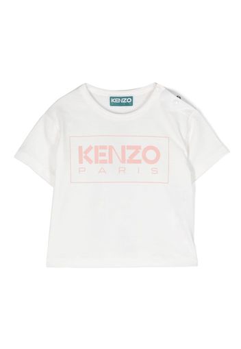 Kenzo Kids logo-print cotton T-shirt - Bianco