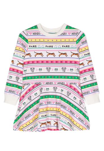 Kenzo Kids Abito con stampa grafica - Rosa