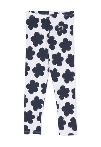 Kenzo Kids Leggings a fiori con vita elasticizzata - Bianco