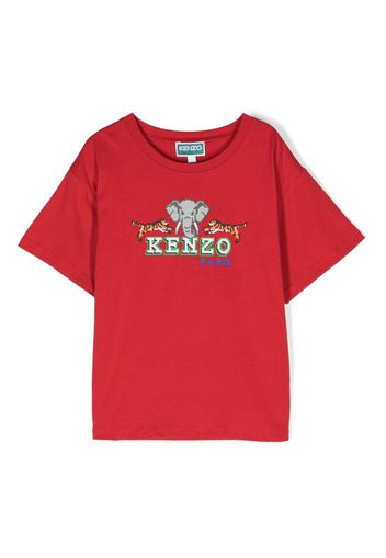 Kenzo Kids graphic-print organic-cotton T-shirt - Rosso