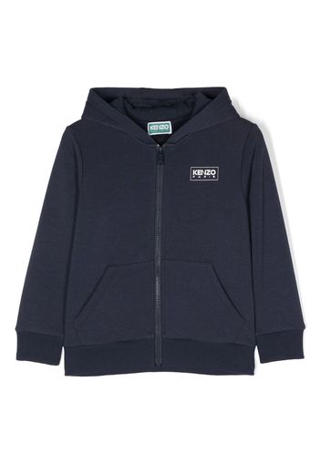 Kenzo Kids Felpa con applicazione logo - Blu