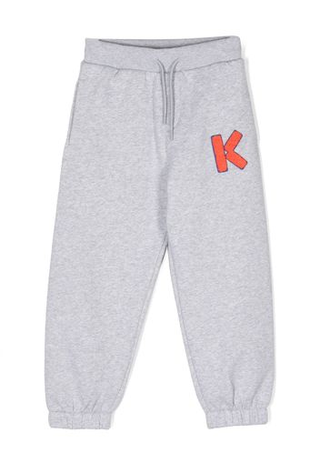 Kenzo Kids Pantaloni sportivi con applicazione - Grigio