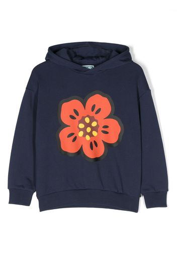 Kenzo Kids Felpa Boke Flower con cappuccio - Blu