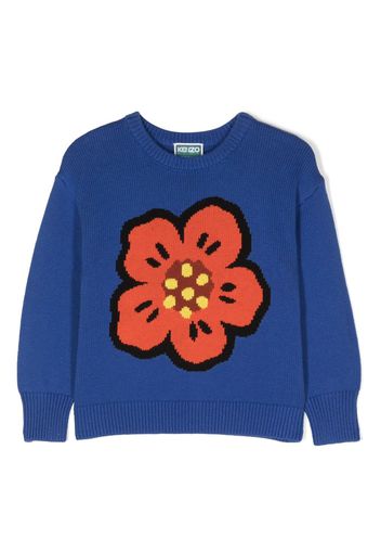 Kenzo Kids Maglione Boke Flower con stampa - Blu