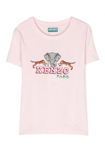 Kenzo Kids T-shirt Kenzo Elephant - Rosa