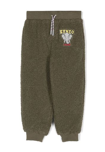 Kenzo Kids Pantaloni sportivi in felpa con coulisse - Verde