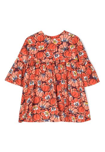 Kenzo Kids Abito a fiori - Arancione