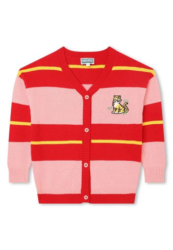 Kenzo Kids Cardigan a righe - Rosso