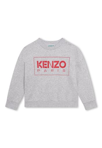 Kenzo Kids logo-print crew-neck sweatshirt - Grigio