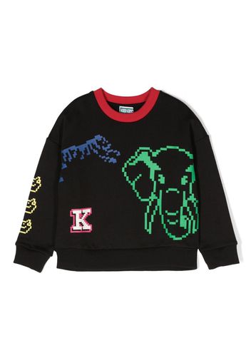 Kenzo Kids Felpa con stampa - Blu