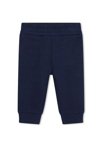 Kenzo Kids logo-embossed cotton track trousers - Blu