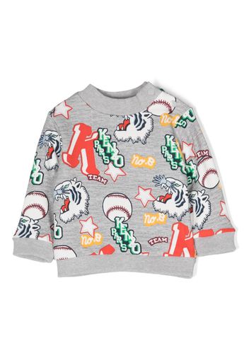 Kenzo Kids Felpa con stampa - Grigio