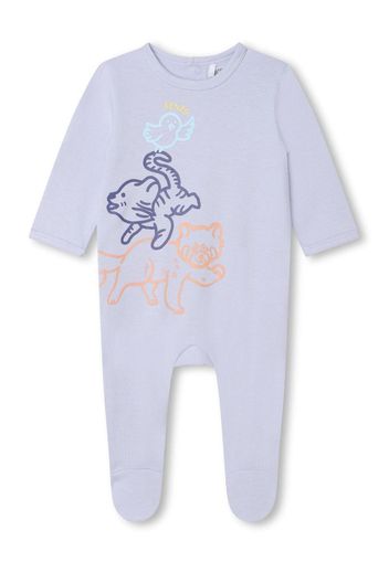 Kenzo Kids graphic-print organic cotton pyjamas - Blu