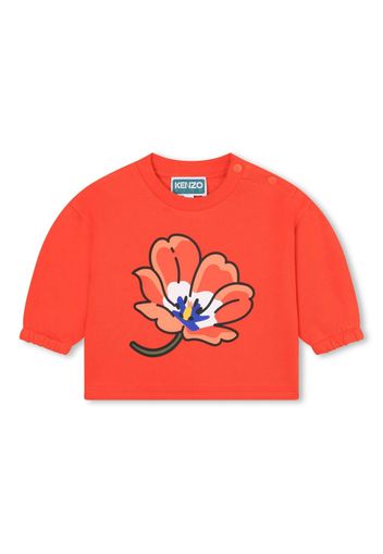 Kenzo Kids Felpa a fiori - Arancione