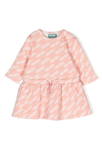 Kenzo Kids Abito svasato con stampa - Rosa