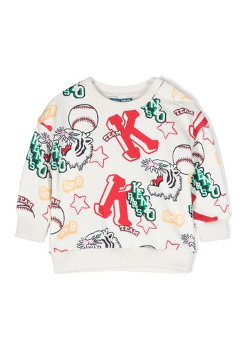 Kenzo Kids graphic-print cotton sweatshirt - Bianco