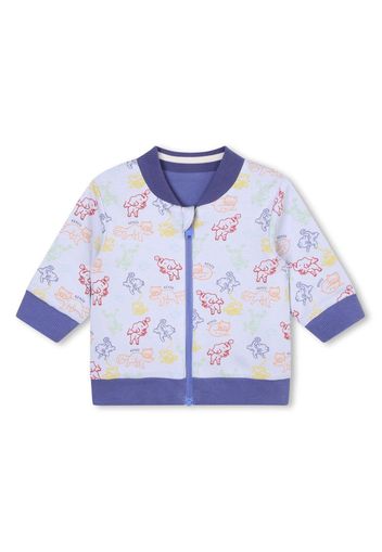 Kenzo Kids organic-cotton reversible cardigan set - Blu