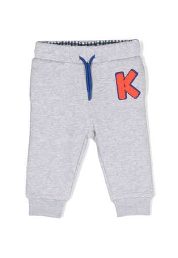 Kenzo Kids Leggings con ricamo - Grigio