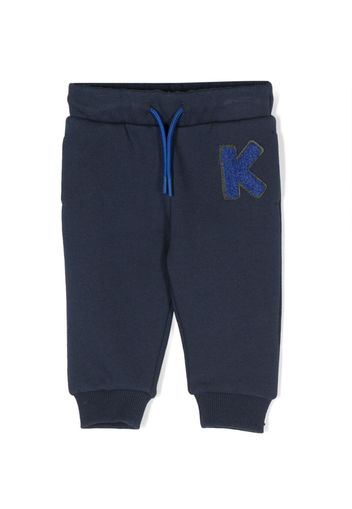 Kenzo Kids Leggings con ricamo - Blu