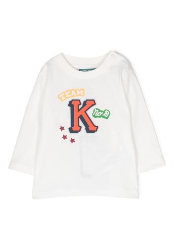 Kenzo Kids logo-print long-sleeve T-shirt - Bianco