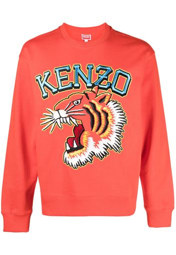 Kenzo Varsity Jungle embroidered cotton sweatshirt - Rosso