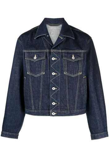 Kenzo contrast-stitch denim jacket - Blu