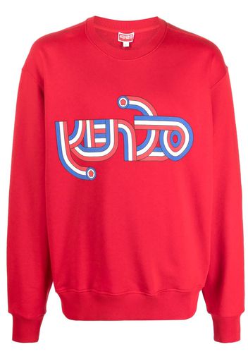 Kenzo logo-print cotton sweatshirt - Rosso