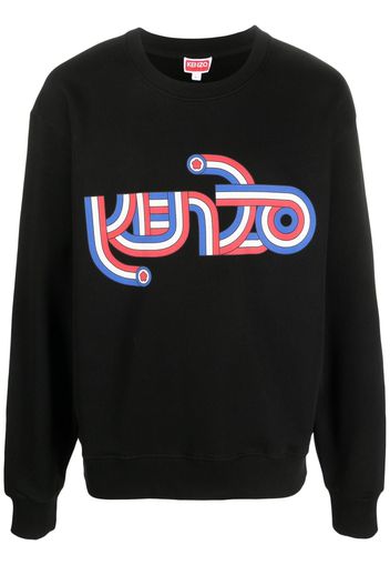 Kenzo logo-print cotton sweatshirt - Nero